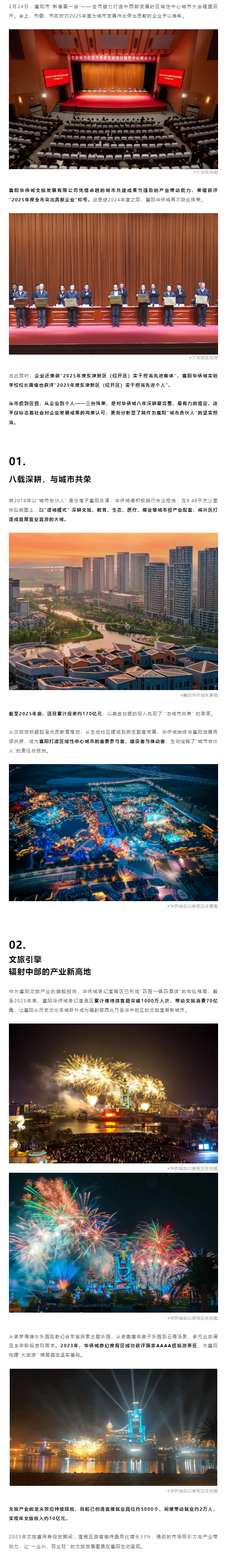 荣膺殊荣！襄阳华侨城再获&ldquo;城市突出贡献企业&rdquo;称号！