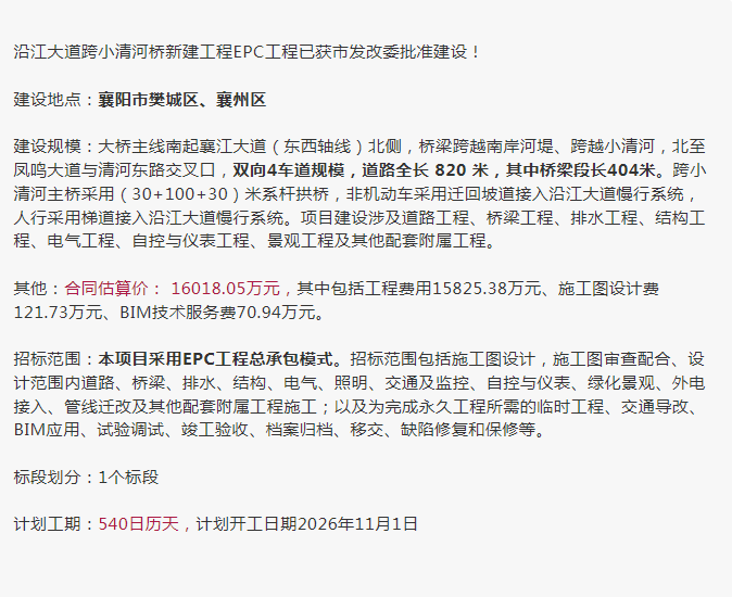 1.6亿！双向4车道！沿江大道跨小清河桥即将开工！